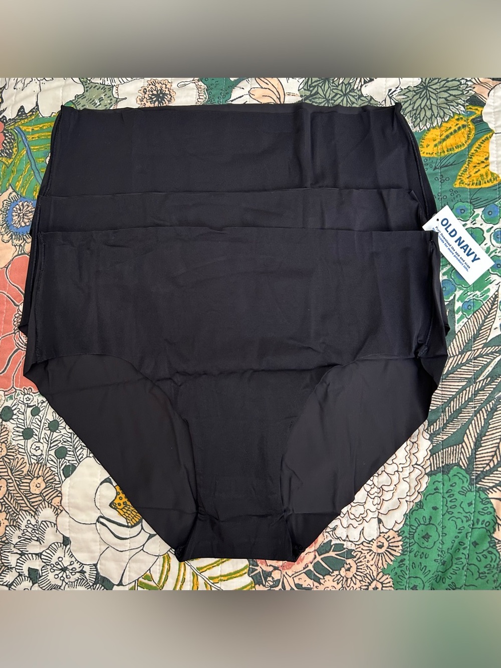 Old Navy Black Low-Rise No-Show Hipster Underwear Set of 3 Size L
